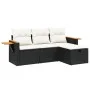 4-piece garden sofa set with black synthetic rattan cushions by , Garden sets - Ref: Foro24-3265487, Price: 253,87 €, Discoun...