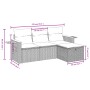 4-piece garden sofa set with black synthetic rattan cushions by , Garden sets - Ref: Foro24-3265487, Price: 255,88 €, Discoun...