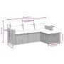 4-piece garden sofa set with black synthetic rattan cushions by , Garden sets - Ref: Foro24-3265487, Price: 253,87 €, Discoun...