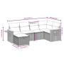 6-teiliges Gartensofa-Set und schwarze synthetische Rattankissen von , Gartensets - Ref: Foro24-3265514, Preis: 404,96 €, Rab...