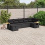 Set de comedor de jardín 7 pzas y cojines ratán sintético negro de , Conjuntos de jardín - Ref: Foro24-3265528, Precio: 466,7...