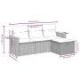 4-piece garden sofa set and gray synthetic rattan cushions by , Garden sets - Ref: Foro24-3265491, Price: 259,44 €, Discount: %