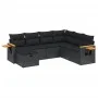 7-piece garden dining set and black synthetic rattan cushions by , Garden sets - Ref: Foro24-3265542, Price: 479,91 €, Discou...