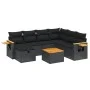 8-piece garden sofa set and black synthetic rattan cushions by , Garden sets - Ref: Foro24-3265549, Price: 515,76 €, Discount: %