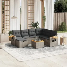8-teiliges Gartensofa-Set und graue synthetische Rattankissen von , Gartensets - Ref: Foro24-3265554, Preis: 471,57 €, Rabatt: %