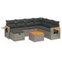 8-piece garden sofa set and gray synthetic rattan cushions by , Garden sets - Ref: Foro24-3265554, Price: 471,57 €, Discount: %