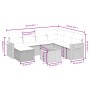 8-teiliges Gartensofa-Set und graue synthetische Rattankissen von , Gartensets - Ref: Foro24-3265554, Preis: 470,10 €, Rabatt: %