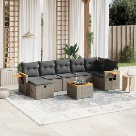 8-teiliges Gartensofa-Set und graue synthetische Rattankissen von , Gartensets - Ref: Foro24-3265540, Preis: 470,10 €, Rabatt: %