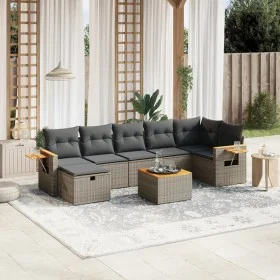 8-teiliges Gartensofa-Set und graue synthetische Rattankissen von , Gartensets - Ref: Foro24-3265540, Preis: 471,57 €, Rabatt: %
