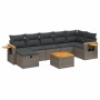 8-piece garden sofa set and gray synthetic rattan cushions by , Garden sets - Ref: Foro24-3265540, Price: 470,10 €, Discount: %