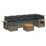 Set de sofás de jardín 8 pzas y cojines ratán sintético gris de , Conjuntos de jardín - Ref: Foro24-3265540, Precio: 471,57 €...