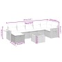 8-piece garden sofa set and gray synthetic rattan cushions by , Garden sets - Ref: Foro24-3265540, Price: 470,10 €, Discount: %