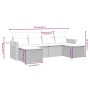 6-piece garden furniture set and gray synthetic rattan cushions by , Garden sets - Ref: Foro24-3265561, Price: 352,15 €, Disc...