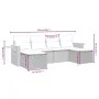 6-teiliges Gartenmöbel-Set und graue synthetische Rattankissen von , Gartensets - Ref: Foro24-3265561, Preis: 353,76 €, Rabat...