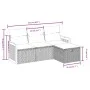 4-piece garden sofa set with black synthetic rattan cushions by , Garden sets - Ref: Foro24-3265703, Price: 253,36 €, Discoun...