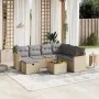 Gartensofa-Set mit beigem Kissenmix, 8-teilig aus PE-Rattan von , Gartensets - Ref: Foro24-3265336, Preis: 470,35 €, Rabatt: %
