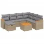 Gartensofa-Set mit beigem Kissenmix, 8-teilig aus PE-Rattan von , Gartensets - Ref: Foro24-3265336, Preis: 470,35 €, Rabatt: %