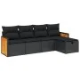 5-piece garden furniture set and black synthetic rattan cushions by , Garden sets - Ref: Foro24-3265717, Price: 306,67 €, Dis...