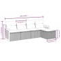 5-teiliges Gartenmöbel-Set und schwarze synthetische Rattankissen von , Gartensets - Ref: Foro24-3265717, Preis: 301,56 €, Ra...