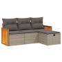 4-piece garden sofa set and gray synthetic rattan cushions by , Garden sets - Ref: Foro24-3265708, Price: 246,26 €, Discount: %