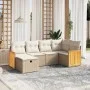 Juego de sofás jardín con cojines 6 pzas ratán sintético beige de , Conjuntos de jardín - Ref: Foro24-3265734, Precio: 438,40...