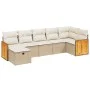 7-piece garden sofa set and beige synthetic rattan cushions by , Garden sets - Ref: Foro24-3265748, Price: 480,96 €, Discount: %