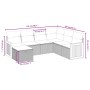 7-piece garden dining set and black synthetic rattan cushions by , Garden sets - Ref: Foro24-3265760, Price: 390,45 €, Discou...