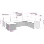 7-piece garden dining set and black synthetic rattan cushions by , Garden sets - Ref: Foro24-3265760, Price: 417,83 €, Discou...