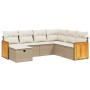 7-piece garden sofa set and beige synthetic rattan cushions by , Garden sets - Ref: Foro24-3265762, Price: 438,44 €, Discount: %