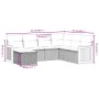 7-teiliges Gartensofa-Set und beigefarbene synthetische Rattankissen von , Gartensets - Ref: Foro24-3265762, Preis: 431,03 €,...