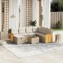 Gartensofa-Set mit beigen Kissen 8 Stück PE-Rattan von , Gartensets - Ref: Foro24-3265769, Preis: 519,09 €, Rabatt: %