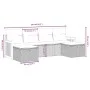 6-piece garden sofa set and black synthetic rattan cushions by , Garden sets - Ref: Foro24-3265774, Price: 340,35 €, Discount: %