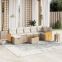 Gartensofa-Set mit beigen Kissen 8 Stück PE-Rattan von , Gartensets - Ref: Foro24-3265755, Preis: 481,80 €, Rabatt: %