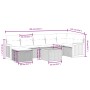 Gartensofa-Set mit beigen Kissen 8 Stück PE-Rattan von , Gartensets - Ref: Foro24-3265755, Preis: 481,80 €, Rabatt: %