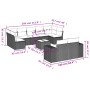 Garden sofa set 10 pieces with black synthetic rattan cushions by , Garden sets - Ref: Foro24-3223024, Price: 653,00 €, Disco...