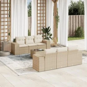 7-piece garden sofa set and beige synthetic rattan cushions by , Modular outdoor sofas - Ref: Foro24-3222307, Price: 538,79 €...