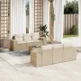 7-piece garden sofa set and beige synthetic rattan cushions by , Modular outdoor sofas - Ref: Foro24-3222307, Price: 538,79 €...