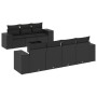 8-teiliges Gartensofa-Set und schwarze synthetische Rattankissen von , Modulare Sofas für den Außenbereich - Ref: Foro24-3222...