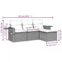 4-teilige Gartensofagarnitur mit schwarzen synthetischen Rattankissen von , Gartensets - Ref: Foro24-3220065, Preis: 241,42 €...