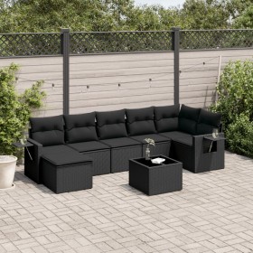 8-piece garden sofa set and black synthetic rattan cushions by , Garden sets - Ref: Foro24-3220484, Price: 486,44 €, Discount: %