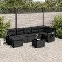 Set de sofás de jardín 8 piezas y cojines ratán sintético negro de , Conjuntos de jardín - Ref: Foro24-3220484, Precio: 515,6...