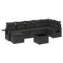 8-teiliges Gartensofa-Set und schwarze synthetische Rattankissen von , Gartensets - Ref: Foro24-3220484, Preis: 486,44 €, Rab...