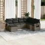 7-teiliges Gartensofa-Set mit grauen PE-Rattan-Kissen von , Gartensets - Ref: Foro24-3220499, Preis: 416,71 €, Rabatt: %