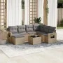 Garden sofa set with beige cushions 8 pcs PE rattan by , Garden sets - Ref: Foro24-3220508, Price: 488,86 €, Discount: %