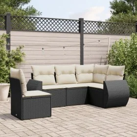 5-teiliges Gartenmöbel-Set und schwarze synthetische Rattankissen von , Gartensets - Ref: Foro24-3221365, Preis: 345,65 €, Ra...