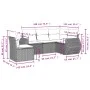 5-teiliges Gartenmöbel-Set und schwarze synthetische Rattankissen von , Gartensets - Ref: Foro24-3221365, Preis: 345,65 €, Ra...