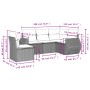 5-teiliges Gartenmöbel-Set und schwarze synthetische Rattankissen von , Gartensets - Ref: Foro24-3221365, Preis: 325,51 €, Ra...
