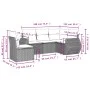 Garden sofa set with cushions 5 pieces beige synthetic rattan by , Garden sets - Ref: Foro24-3221367, Price: 432,01 €, Discou...