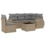 Juego de sofás jardín con cojines 6 pzas ratán sintético beige de , Conjuntos de jardín - Ref: Foro24-3221378, Precio: 408,97...