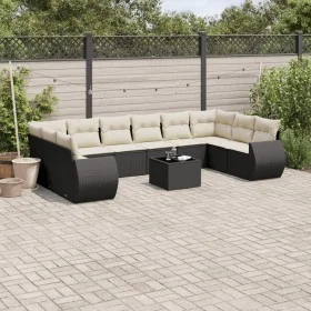 11-piece garden sofa set and black synthetic rattan cushions by , Modular outdoor sofas - Ref: Foro24-3221875, Price: 678,42 ...